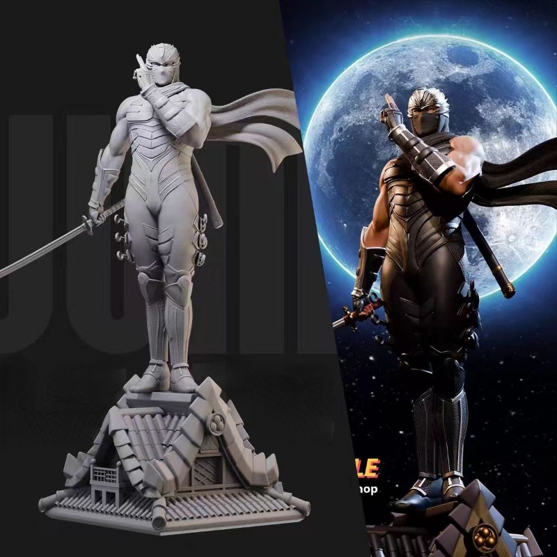 Model Kit Ninja - 1/24 Miniatuur Zwart Gewaad Ninja Ryu