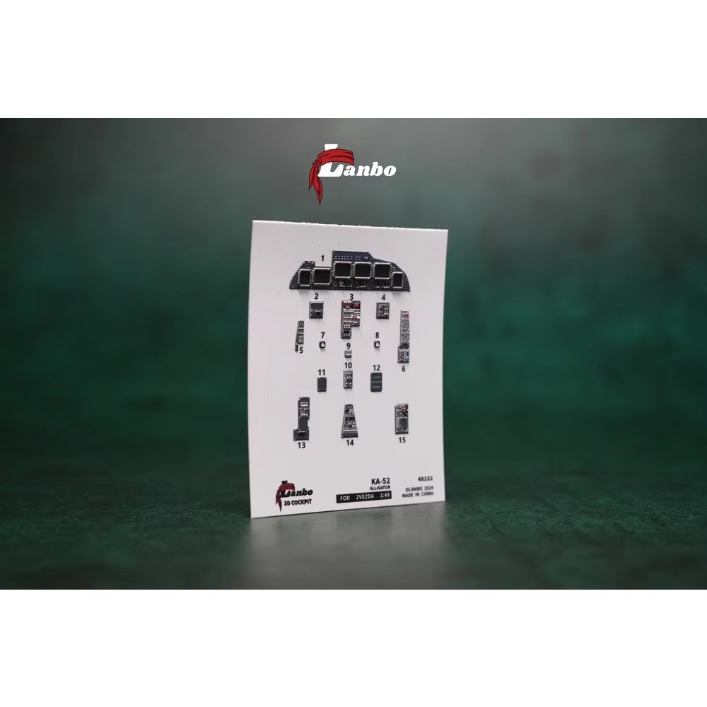 Model Kit Zvezda - Lanbo Model 48152 3D-geprinte cockpit KA-52
