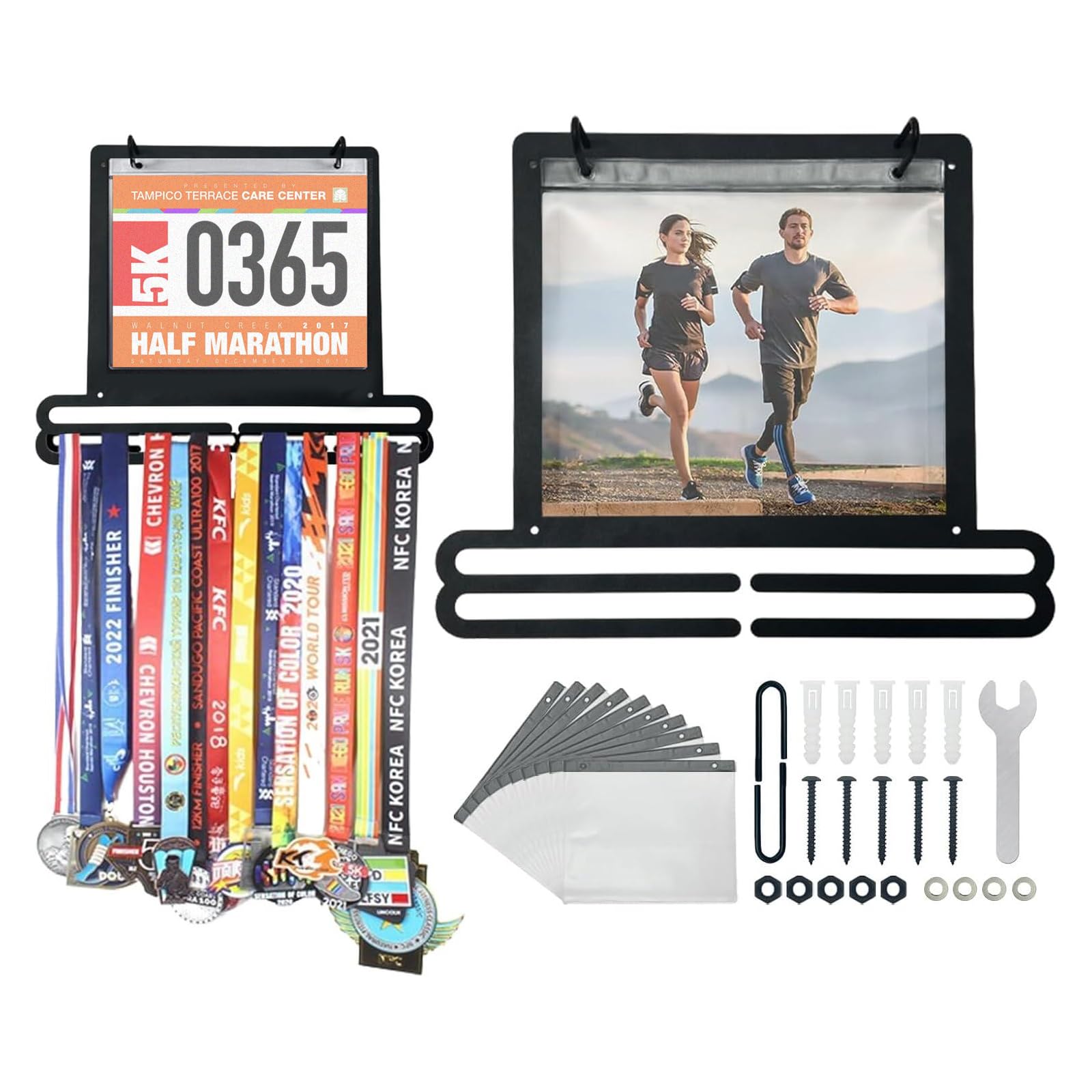 Model Kit Runner Organizer - Premium racebib- en medaillehouder voor hardlopers,