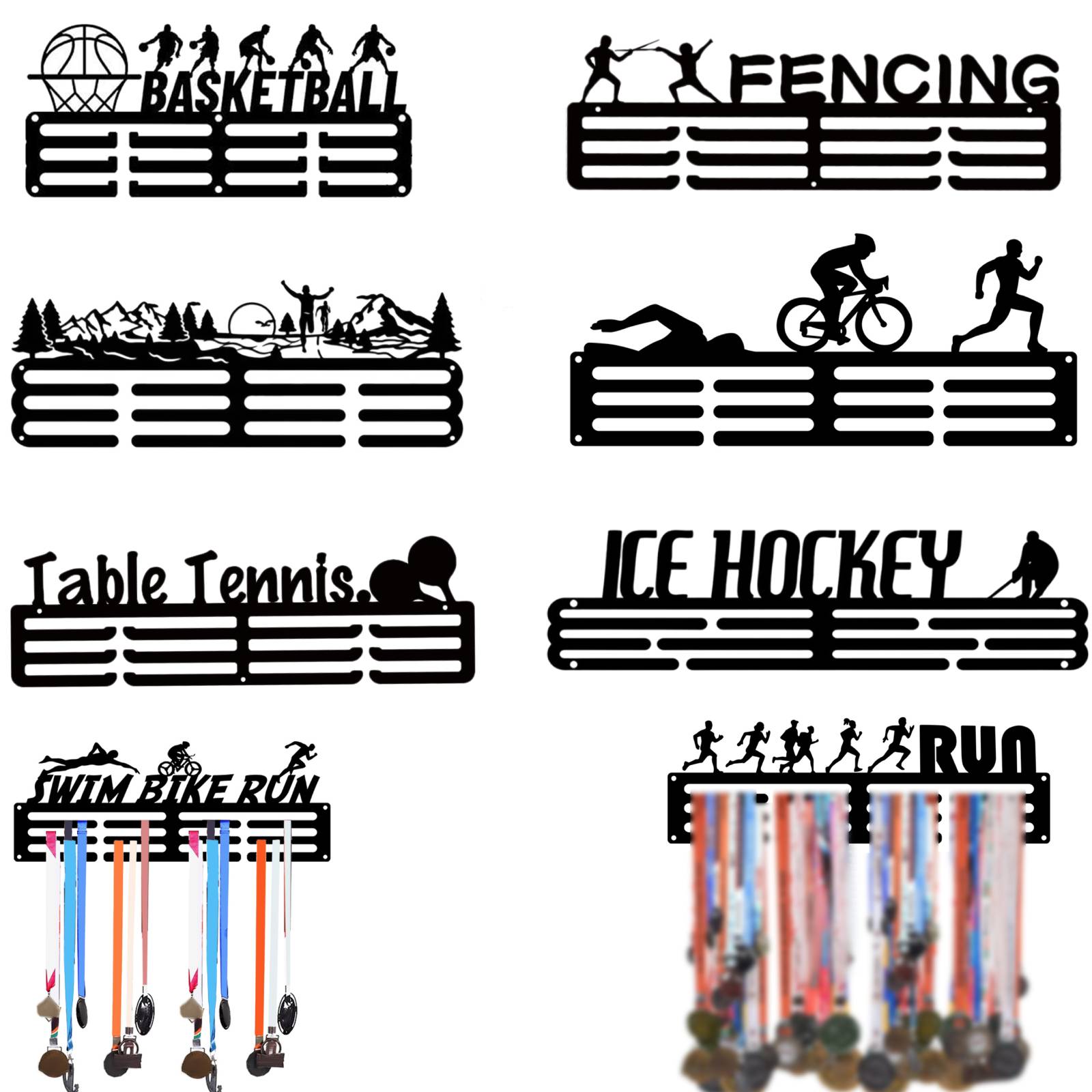 Model Kit Runner Organizer - Awards Display Plank Medaillehouder Aan De