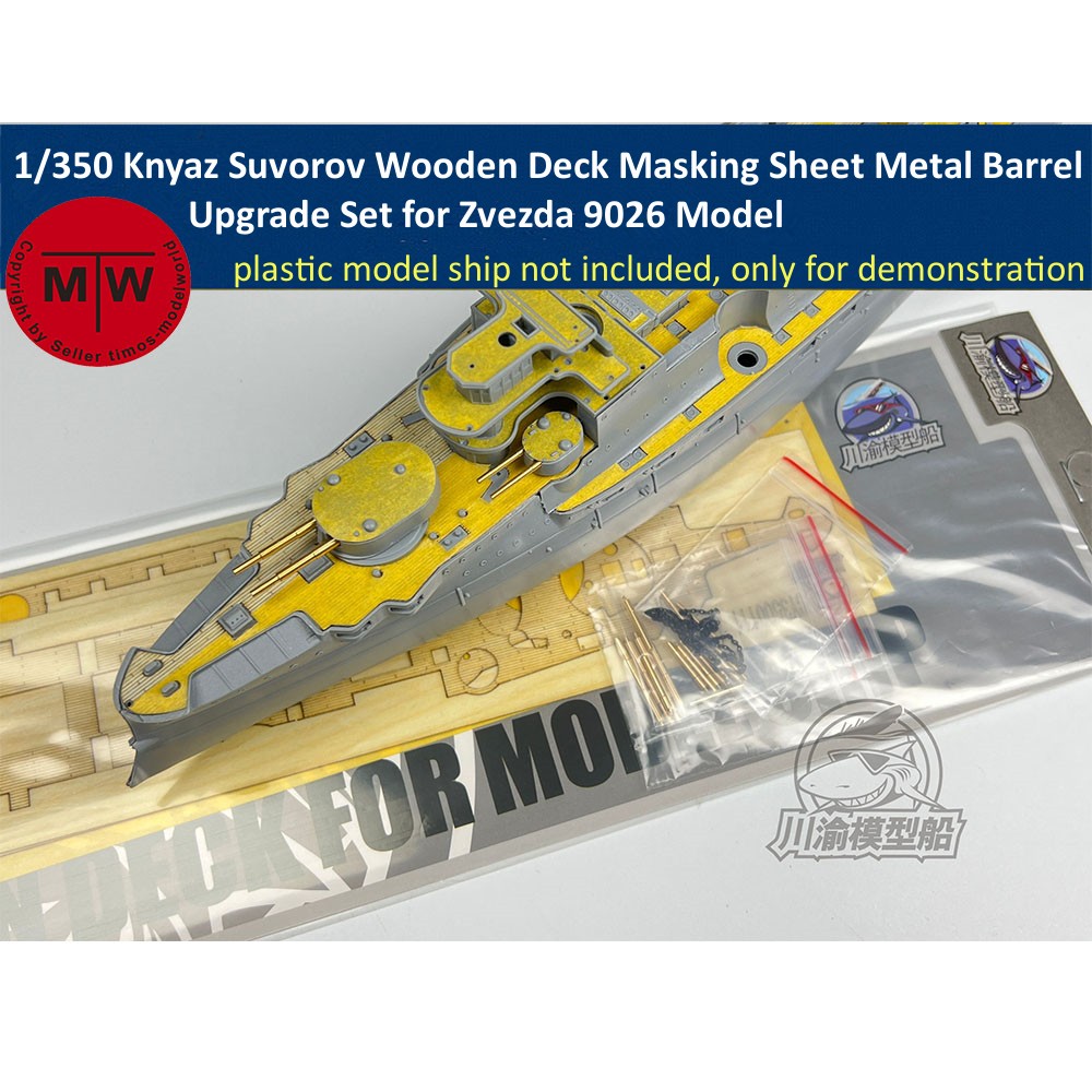 Model Kit Zvezda - 1/350 Schaal Knyaz Suvorov Houten Dek
