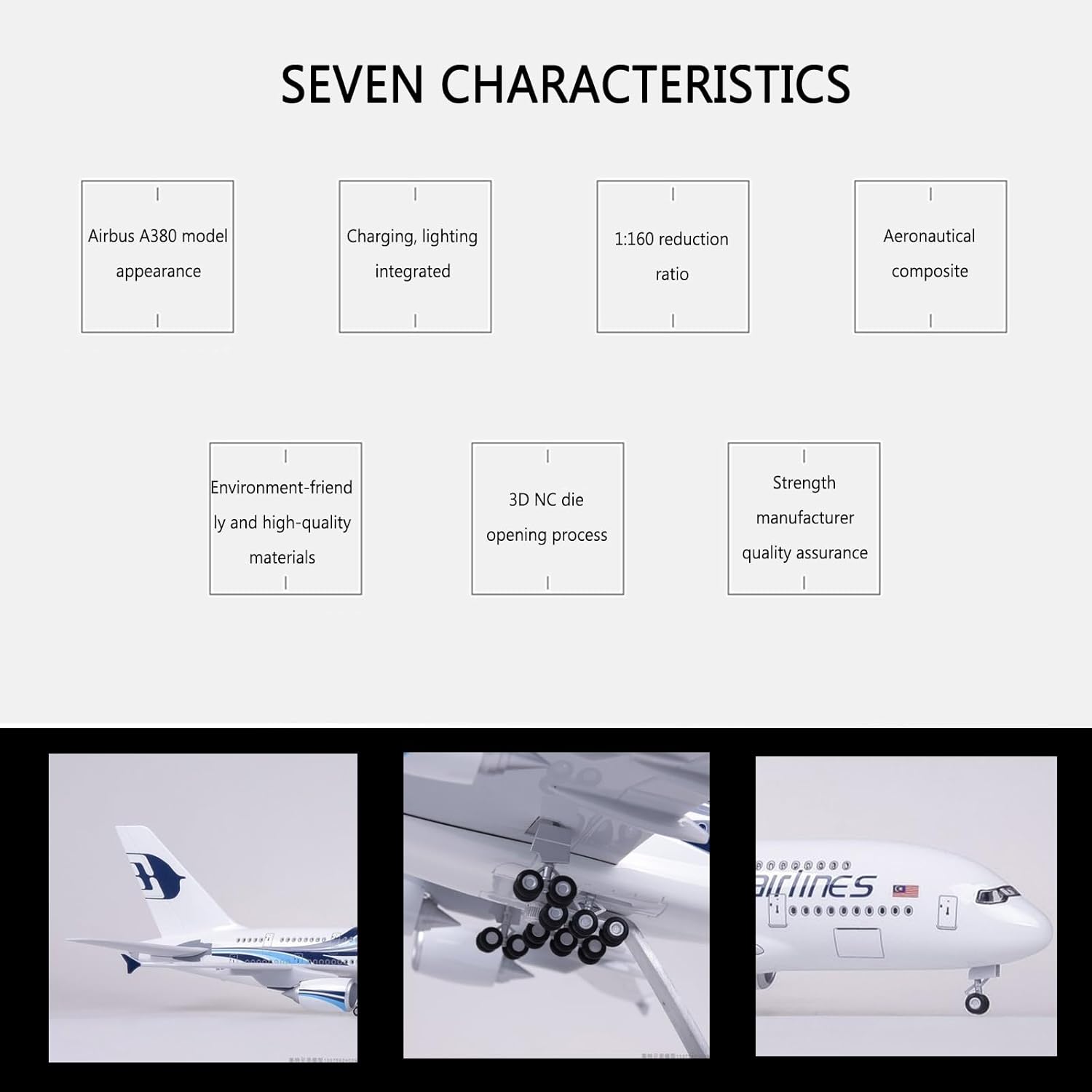 Schaal 1:160 Malaysia Airlines - Model Kit Airplane recensie en prijs